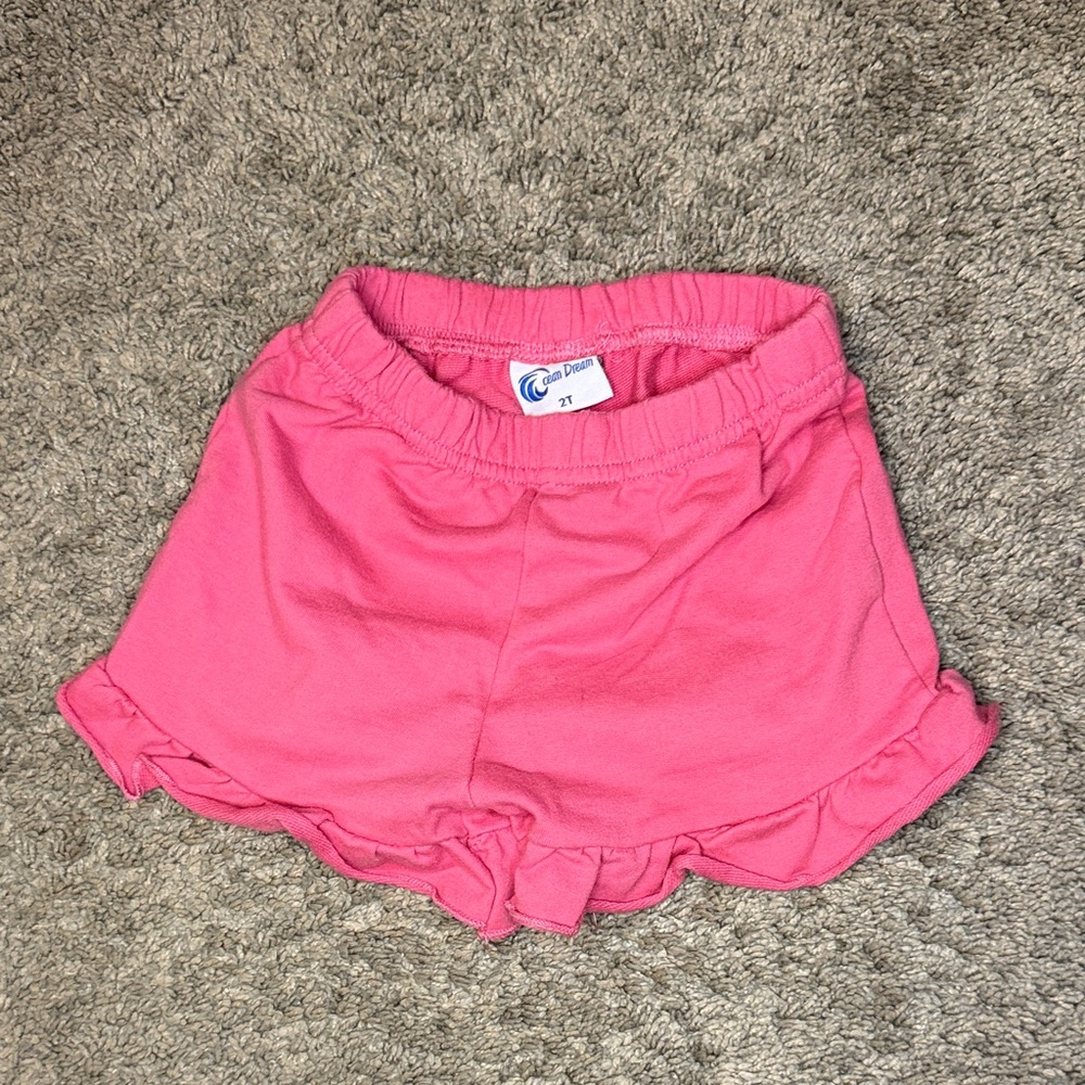 Ocean Dreams Pink Ruffle Shorts